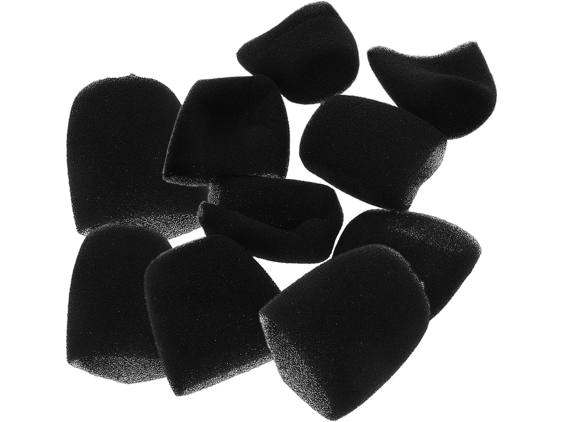 Conjunto De 12 Capas De Espuma Pretas Para Microfone, Proteção T15