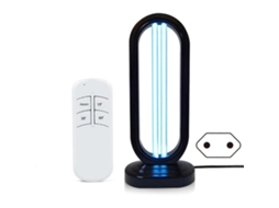 Lâmpada de ozônio ultravioleta de 38 W, lâmpada germicida ultravioleta de quartzo portátil para desinfecção doméstica, Brilvibera preta
