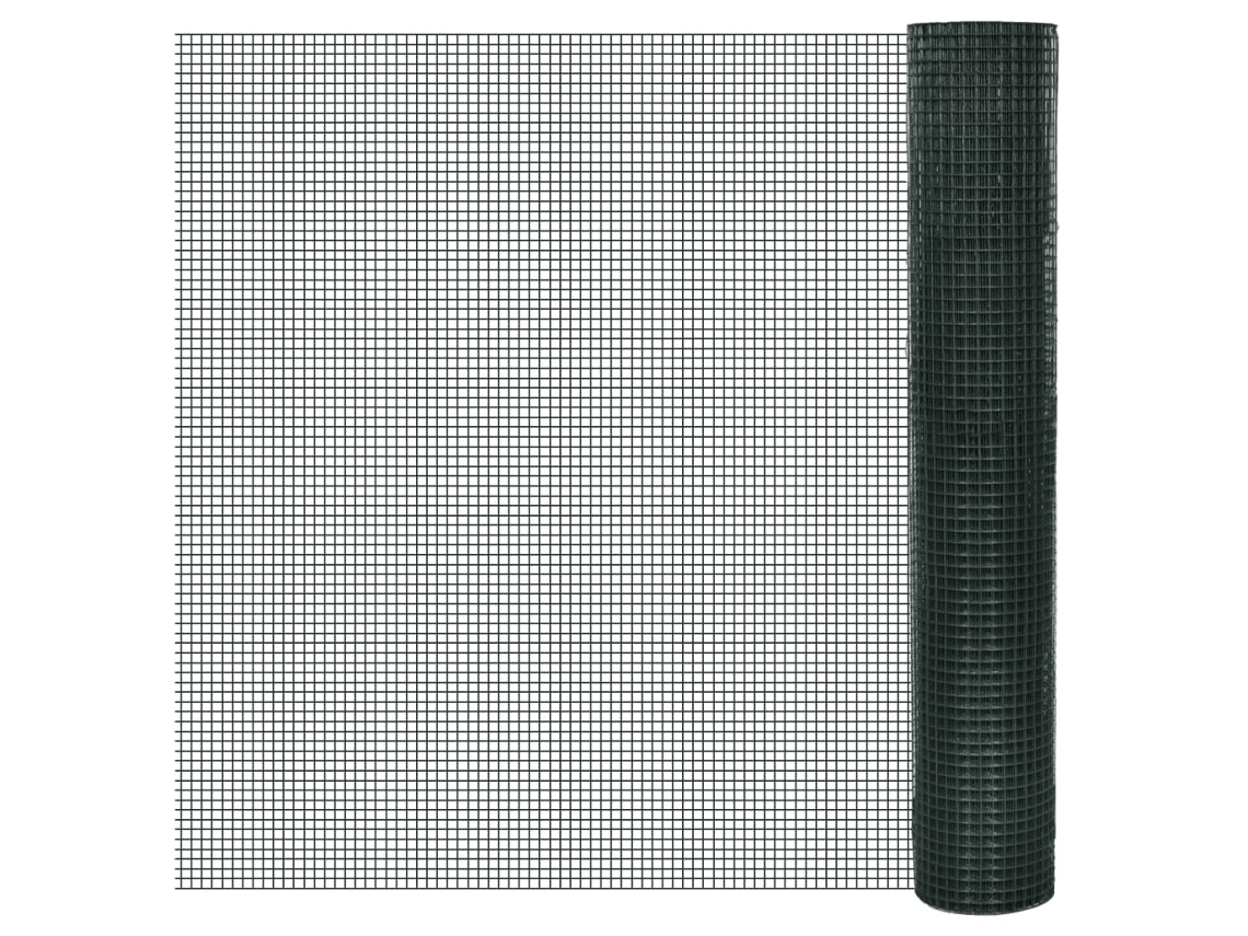 Cerca Arame VIDAXL P/ Galinheiro C/ Revestimento Pvc 25x1 M Aço Verde