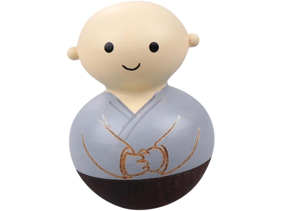 Taça De Madeira Artesanal Para Decoração, Brinquedo De Mesa Com Tema De Monge, Acessório Criativo Feito À Mão.