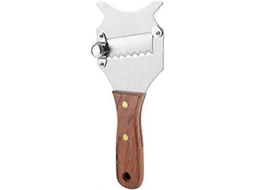 Cortador De Trufas Em Aço Inox/cortador Chocolate E Queijo Com Lâmina Ajustável Cabo Madeira Para Cozinha, Bolos, Confeitari Aquaforge