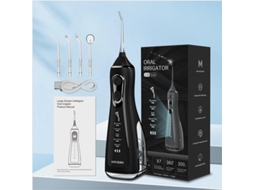 Irrigador Oral Dentário Recarregável, 5 Modos 300ml,1600 1900 Pulsos.para Aparelhos Ortodônticos Preto HEXINYIGJLY