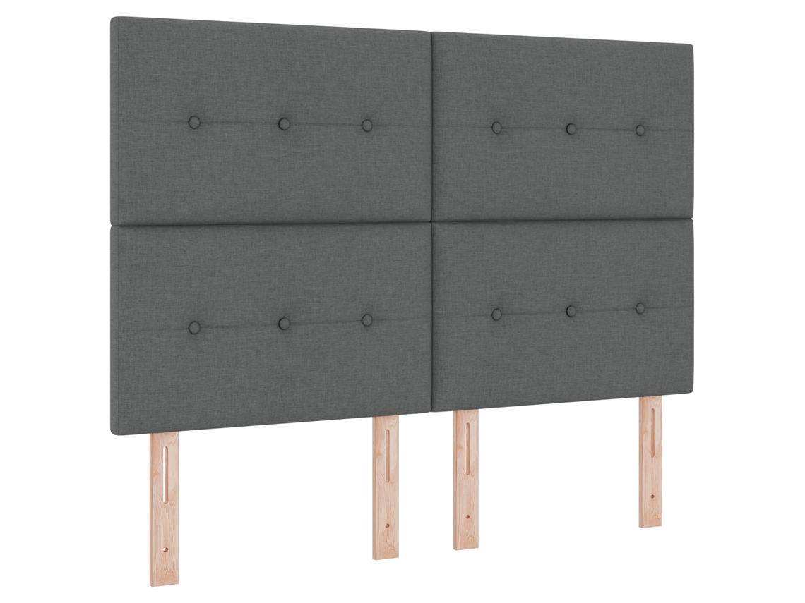 Conjunto 1 Cama Box Vidaxl Cinzento Tecido (140 X 190 Cm)