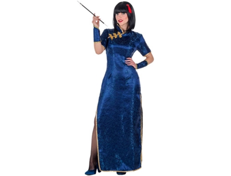 Fato de Mulher  Chinesa Azul Comprido (Tam: XL)