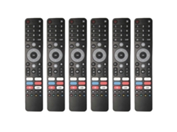 Conjunto De 6 Controles Remotos Universais Para Smart Tvs Das Marcas Dexp, Viomi E Chiq - Compatíveis Com Diversos Modelos, Com Tecnologia Infraverme