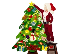 Decorações de Natal em Feltro para Fazer Você Mesmo, uma Árvore com 32 e Decoração Parede Luzes Led, Baixo Consumo, Moderno STELASPLEN