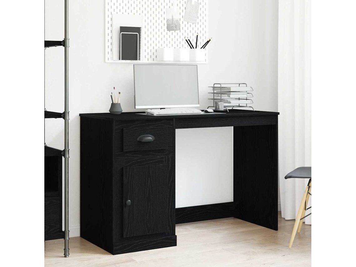Vidaxl Mesa Carvalho Preto 50 X 115 X 75 Cm Derivados De Madeira