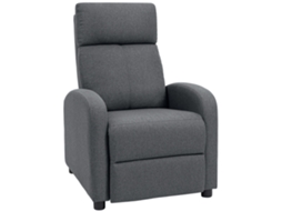 Poltrona Estofada SINI TECH STORE com reclinação de 135°, apoio para os pés em tecido, 69x87x100,5 cm Cinza