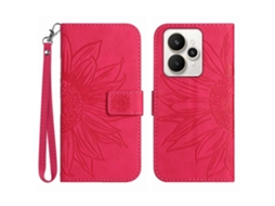 Capa Tkdaddy Para Realme 15 5g / Realme 15 Pro 5g, Capa Tipo Carteira De Couro Com Estampa De Girassol E Alça De Pulso Rosa