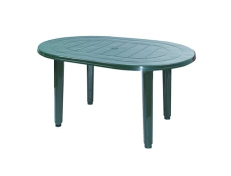 Mesa resina oval 130x90 cm verde 4020v