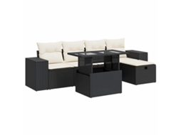 Garden Sofa Set, Garden Sofa Sets Vidaxl Preto Rattan / Vime (n/a)