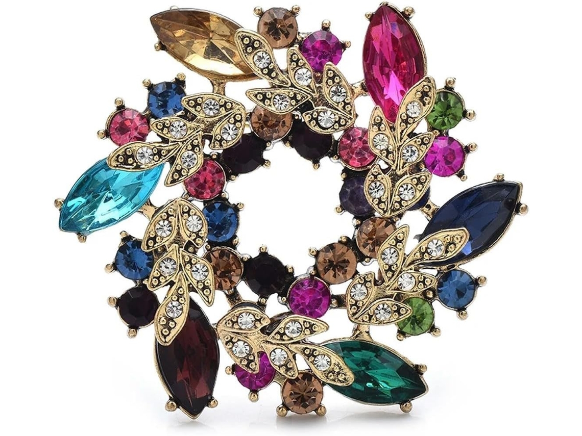Broche De Argola Com Flor Para Mulheres, 5, 5cm X 5, 5cm