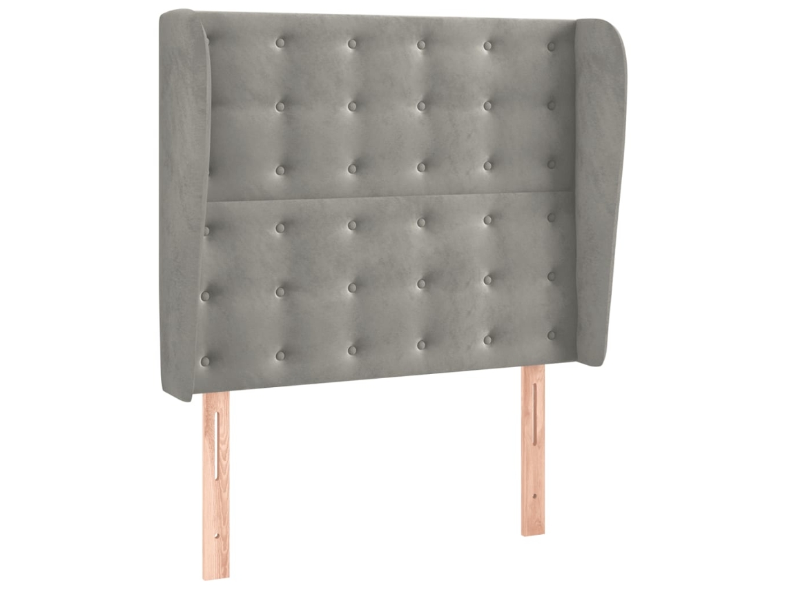 Headboard, Headboards Vidaxl Cinzeto Veludo (93 X 23 X 118/128 Cm)