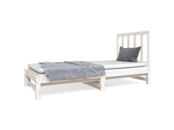 Estrutura Sofá Cama de Puxar Pinho Maciço Branco MAISON EXCLUSIVE (90x190 cm)