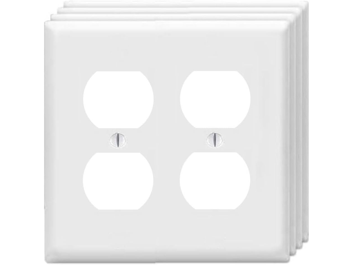 Placas de Parede para Tomadas Duplas, Tomada de Interruptor Duplo, Placa de Cobertura Elétrica BRILVIBERA