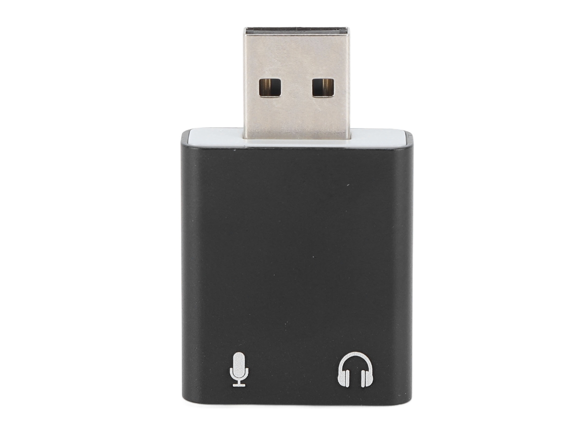 Vlrla-placa De Som Usb Externa Estéreo 7.1 Canais Adaptador Usb Para 3.5mm Para Pc Portátil Desktop Preto