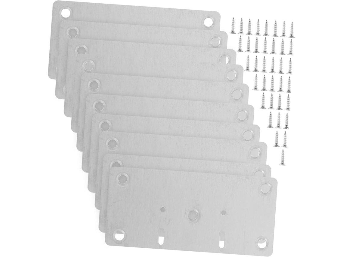 Kit Com 10 Placas De Reparo Para Portas Armário Em Aço E Opções