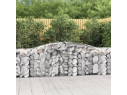 Vidaxl Cesto Gabião Arqueado 400x50x80/100 Cm Ferro Galvanizado