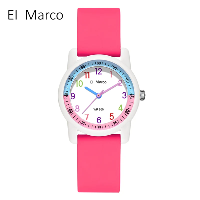 Relógio Feminino Elegante de Quartzo, À Prova D'água e Casual. MDUG (pulseira Vermelha, Caixa Branca)