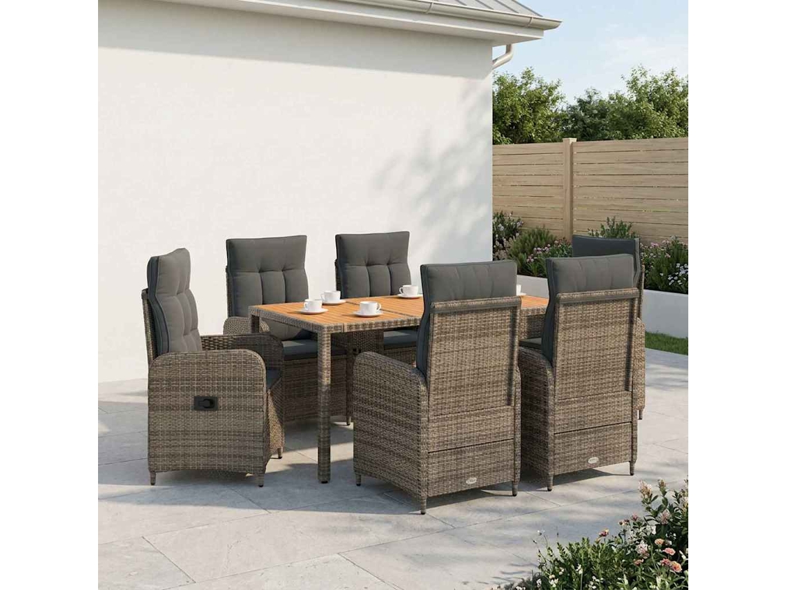 Vidaxl Conjunto De Jantar Para Exterior 7 Unid.