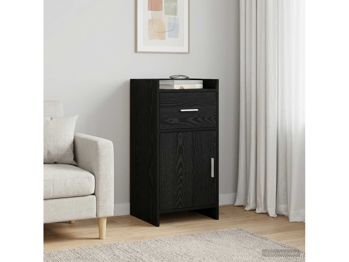 Vidaxl Buffet Carvalho Preto 40 X 36 X 80 Cm Derivados De Madeira