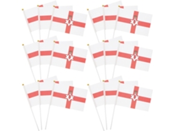 Kichouse Kit de 50 Bandeiras Nacionais da Irlanda do Norte, em Poliéster e com Design, Ideais para Decoração de Jardim CHABERLU