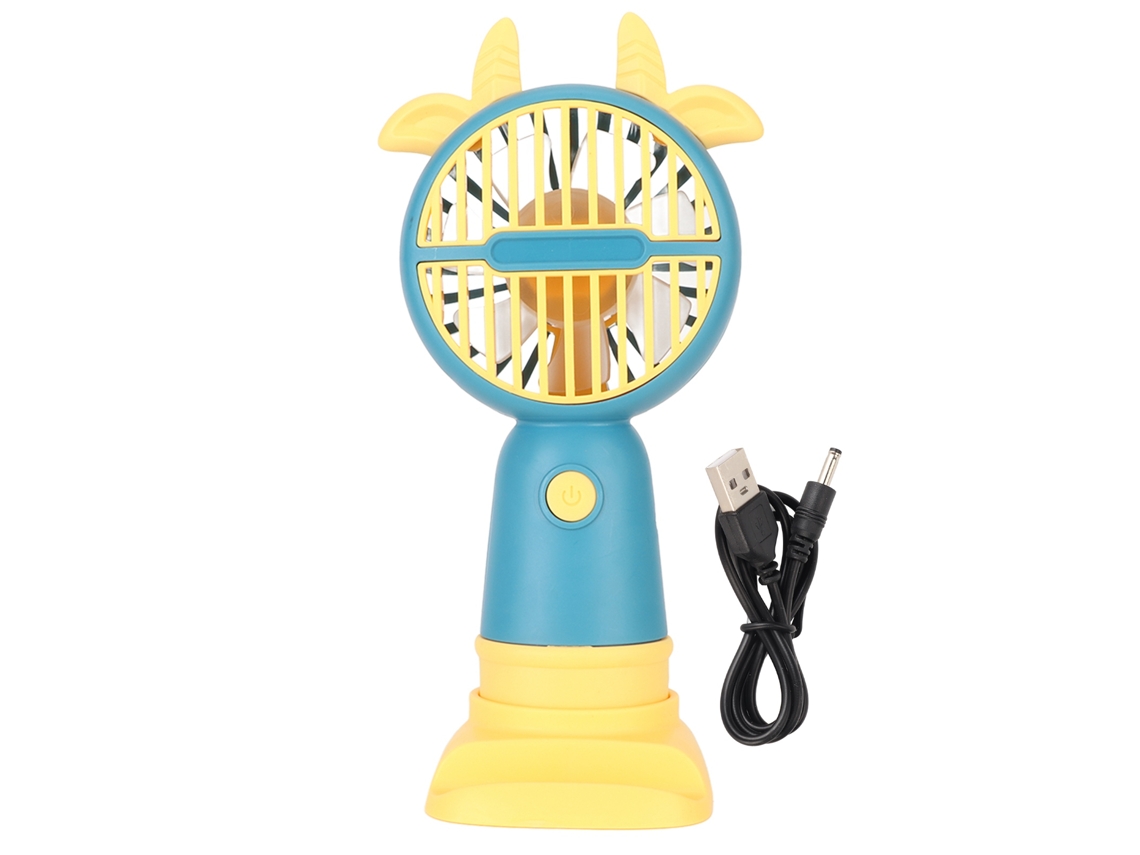 Ventilador De Mano Mini Usb Recargable Portátil Para Escritorio Azul Mar Profundo