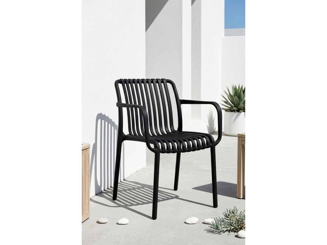 Cadeira Somer Basic Com Braços - Preto