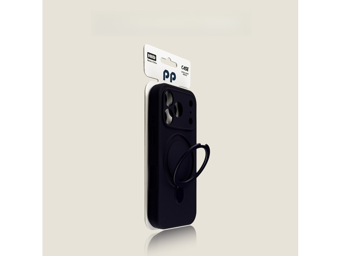 Capa Para Iphone 18 Pro Max Com Suporte Magnético , Compatível Com Magsafesilicone Preto Hibbent