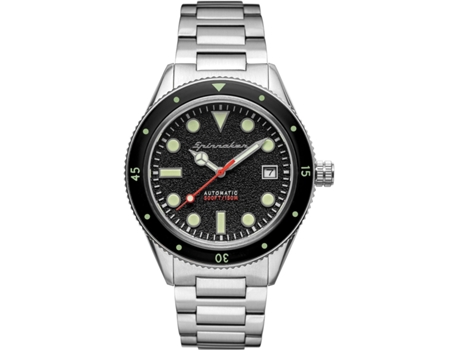 Relógio masculino prata aço inoxidável Cahill automático Sp-5075-11 SPINNAKER