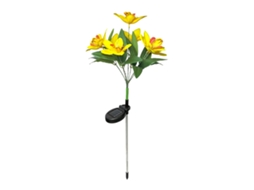 Rebe-lâmpada De Flor Solar Led Exterior Decorativa Jardim Resistente À Água Para Pátio E Grama Amarela