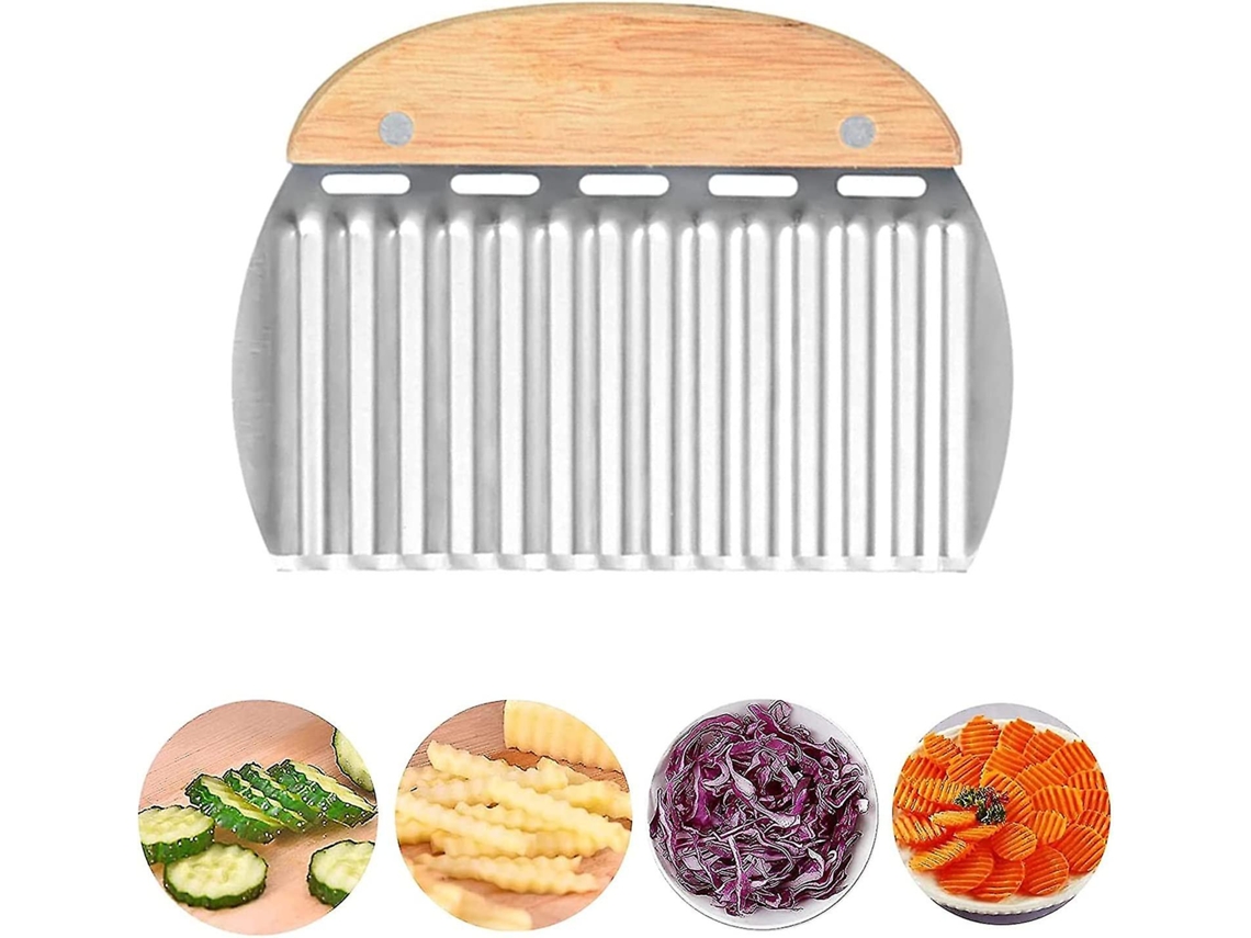 Cortador De Batatas Ondulado De Aço Inoxidável, Lâmina Ondulada Para Batatas, Batatas Fritas E Frutas, Lâmina Para Vegetais. Everley891