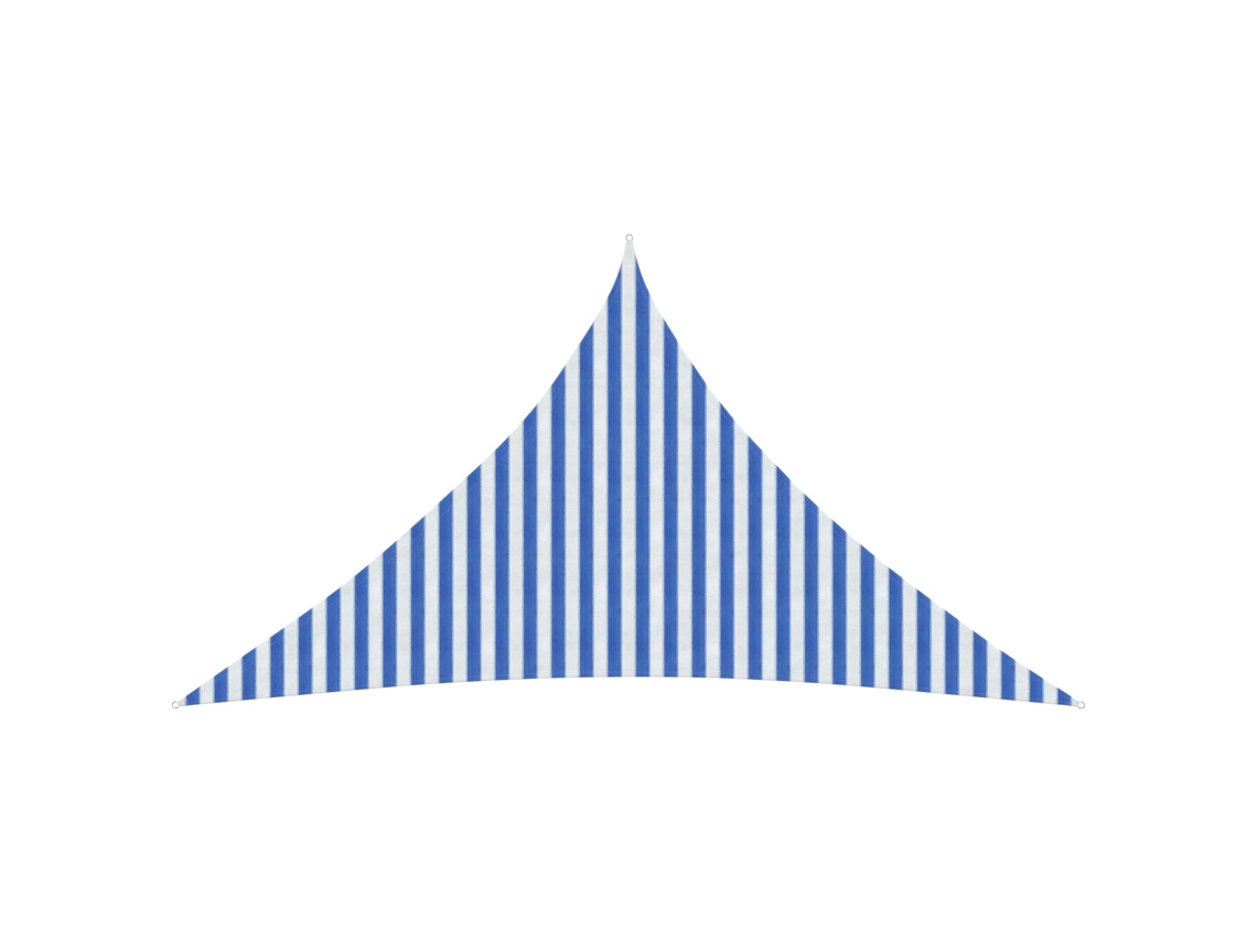 Vidaxl Vela De Sombra 4,5 X 4,5 X 4,5 M Hdpe Triangular Azul E Branco