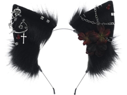 Tiara de Pelúcia com Orelhas de Lobo SFUSHOS