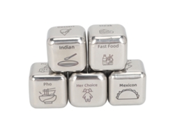 5pcs Stainless Steel Dinner Dice Portable Food Decision Dice