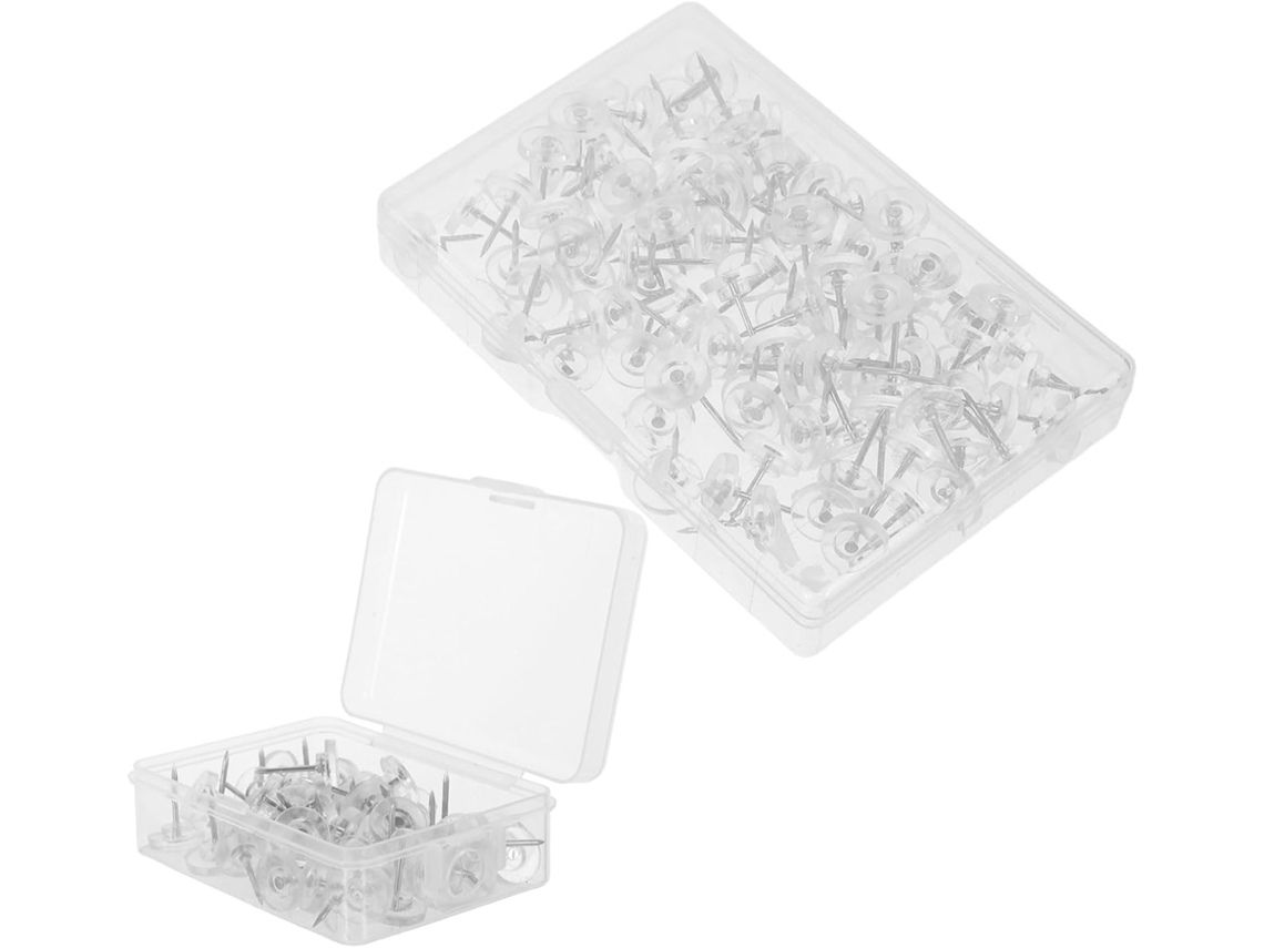Conjunto De 150 Tachinhas Transparentes Com Cabeça Redonda, Design Criativo E Durável, Fáceis De Usar Para Artesanato