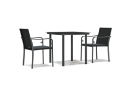 Conjunto de 3 Jantar para Jardim com Almofadões Vime Pe e Aço MAISON EXCLUSIVE (3pcs)