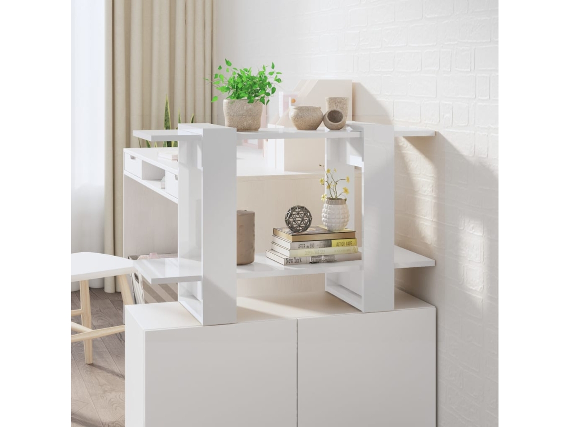 Vidaxl Estante/divisória 80x30x51 Cm Branco Brilhante