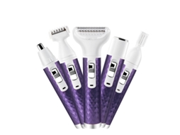 Depiladora, 5 in 1 Barbeador Elétrico Feminino, Aparador Facial, Aparador de Biquíni SPQMENT (roxo)