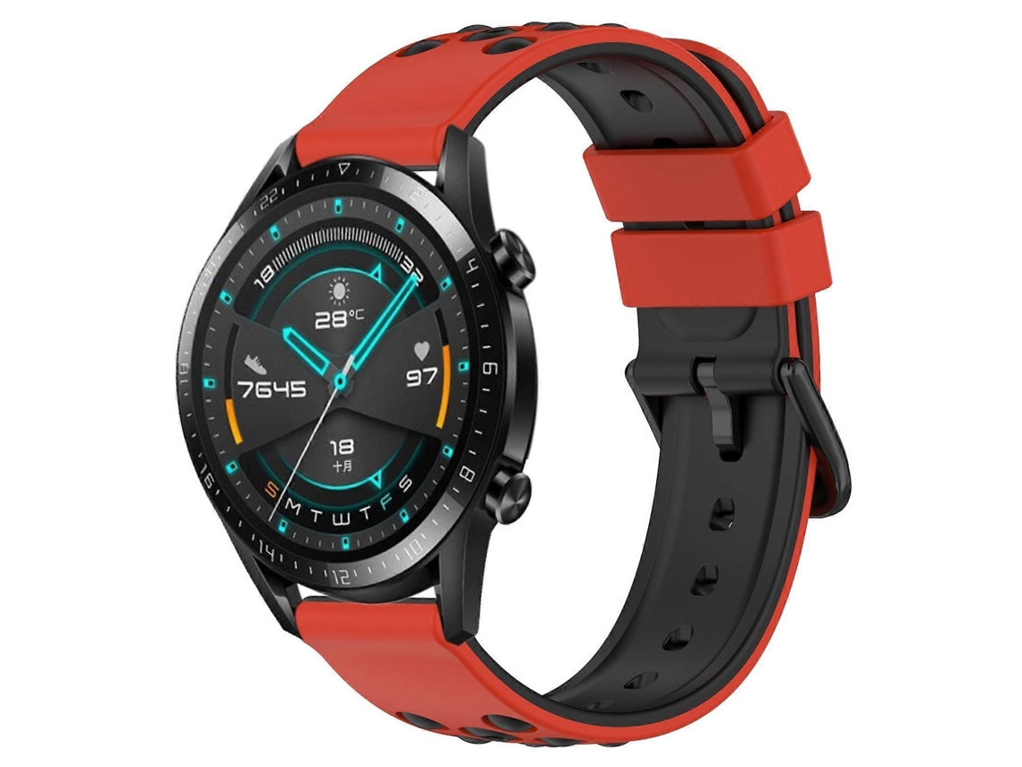Pulseira De Silicone Poroso Bicolor Para Huawei Gt2 46mm 22mm