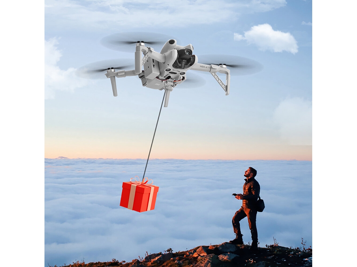 Sistema de Lançamento Aéreo Brdrc, Dispositivo Remoto para Transporte de Presentes e Entregas de Pesca Marítima para Drones Dji Mini 4 Pro Rc. MDUG