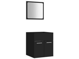 Bathroom Furniture Set, Bathroom Furniture Sets Vidaxl Preto Madeira Processada (n/a)