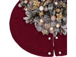 Saia para Árvore de Natal Feita Tecido Não na Cor Vermelha. Criativa Cobrir e Decorar CHABERLU