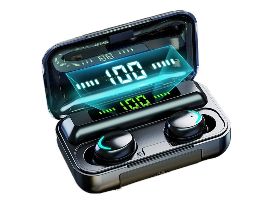 Fones De Ouvido Bluetooth Sem Fio Tws, Som Estéreo Hifi, À Prova Dágua Ipx7 Com Compartimento De Carregamento Com Display Led