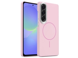 Capa Para Samsung Galaxy A36 5g Fina Circular Magsafe À Prova De Choque Dourada Em Policarbonato Rosa