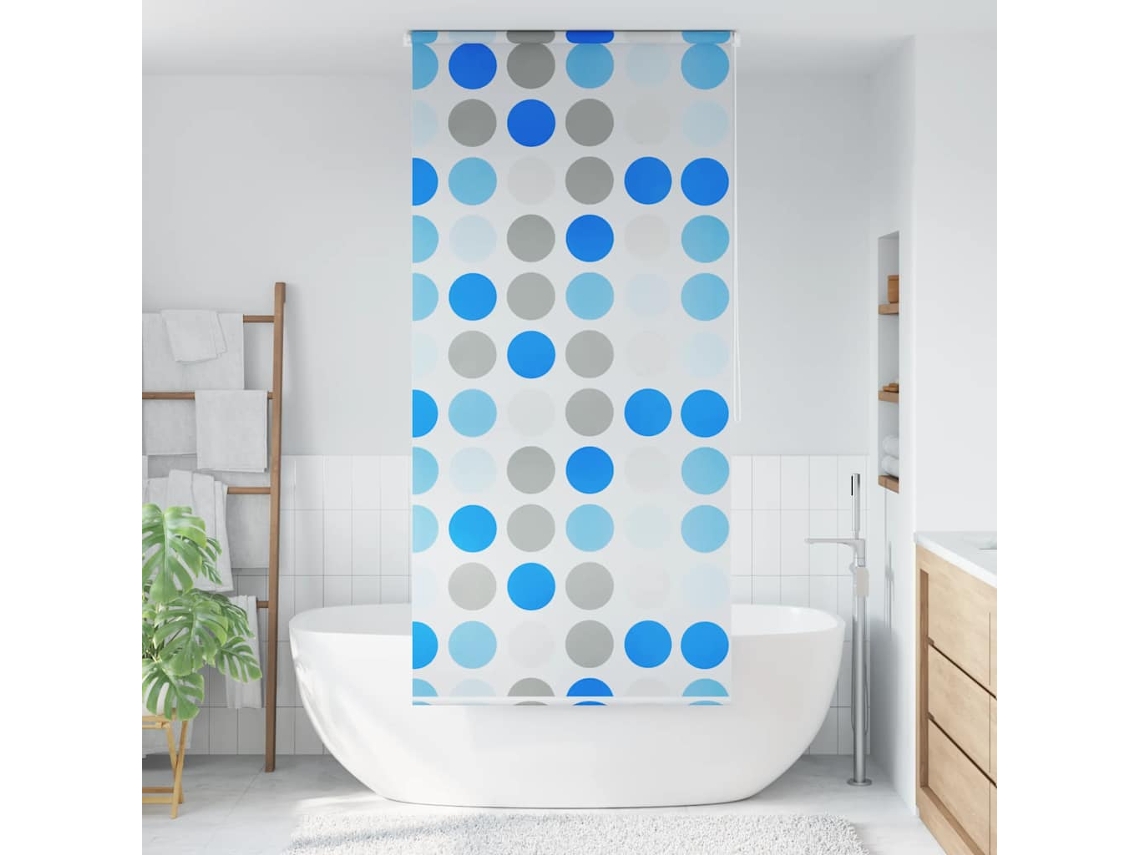 Vidaxl Estore De Rolo Para O Duche 80x240 Cm Círculos