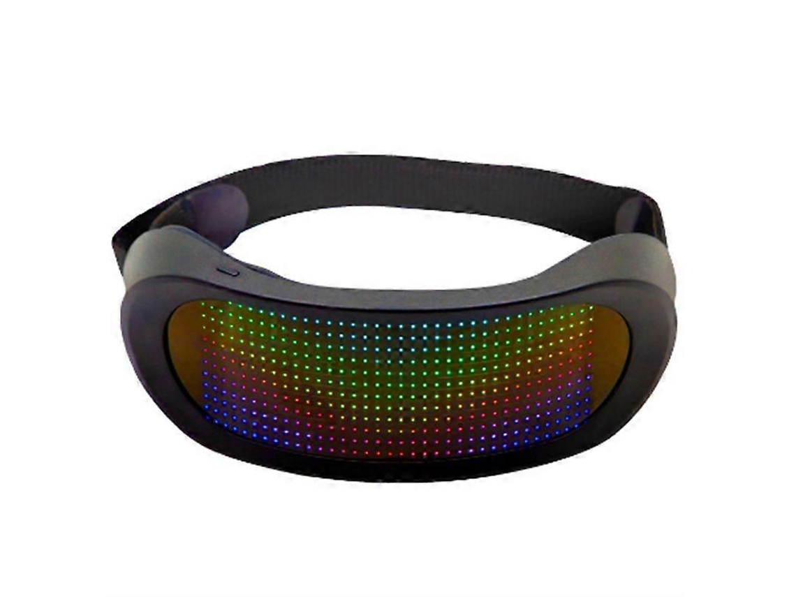 Óculos com luzes LED, máscara luminosa, óculos brilhantes com LED Bluetooth