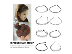 8 Peças De Cintas Esportivas De Metal Unisex Para Cabelo