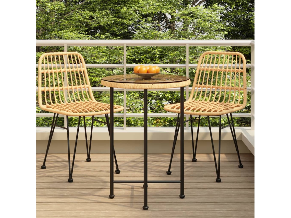 Vidaxl Mesa de Jantar Ø55 Cm Vidro Temperado e Aço