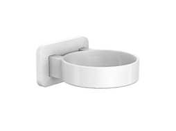 Suporte para Secador de Cabelo Banheiro, Ferramentas Cuidados com o Cabelo, D e Parede, Branco GOKOCO